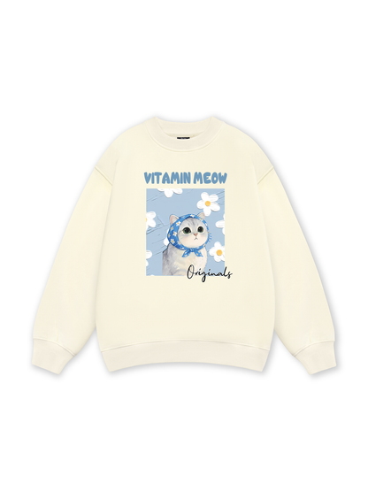 Flower With Meow Sweater