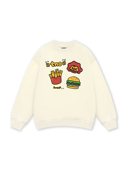 Sweet Pastry Burger Fry Sweater