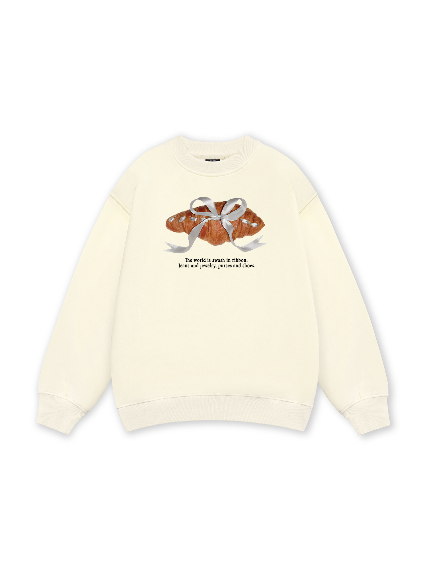 Sweet Pastry Silver Bow  Sweater