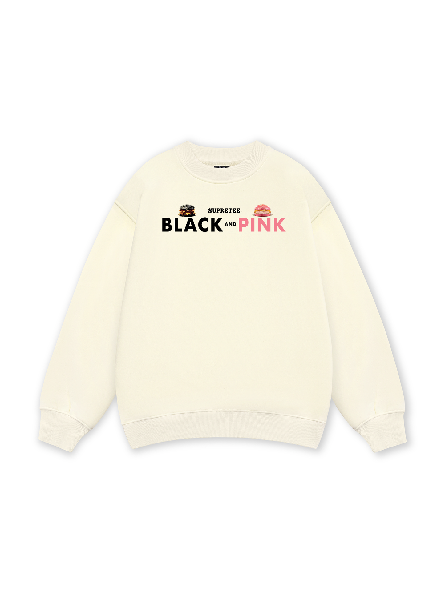 Sweet Pastry Black Pink Meow Meow Strawberry Sweater