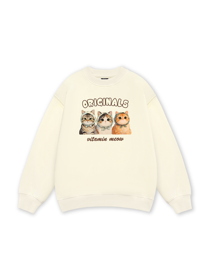 Cute Three Cat Vitamin Meow Sweater