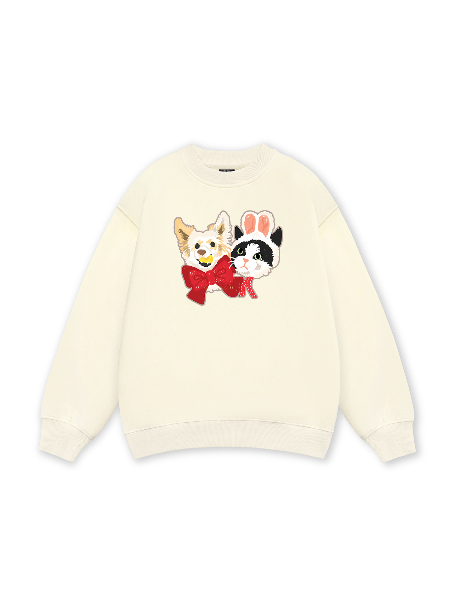 Animal Mood Bestie Puppy And Meow Sweater