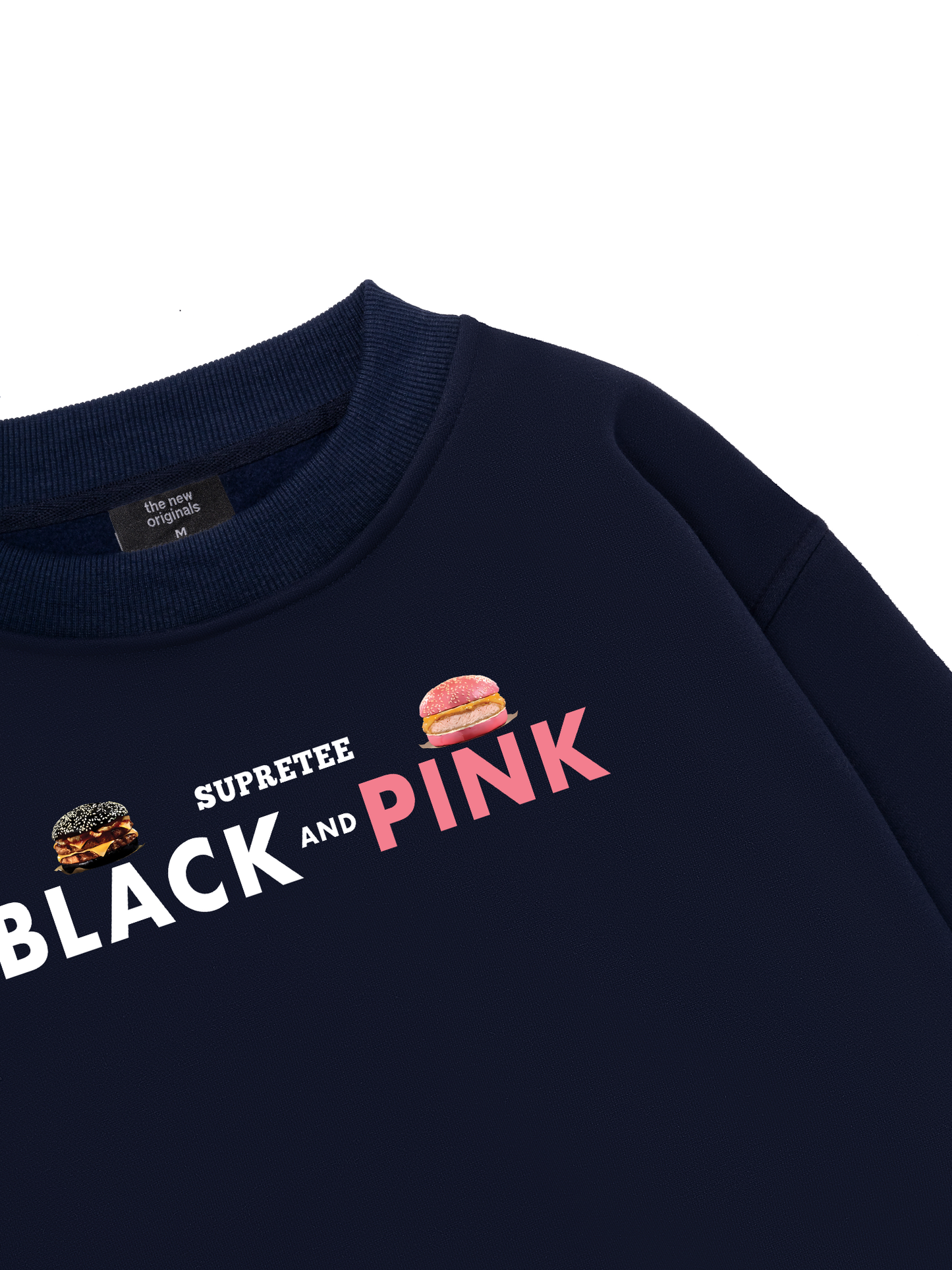 Sweet Pastry Black Pink Meow Meow Strawberry Sweater