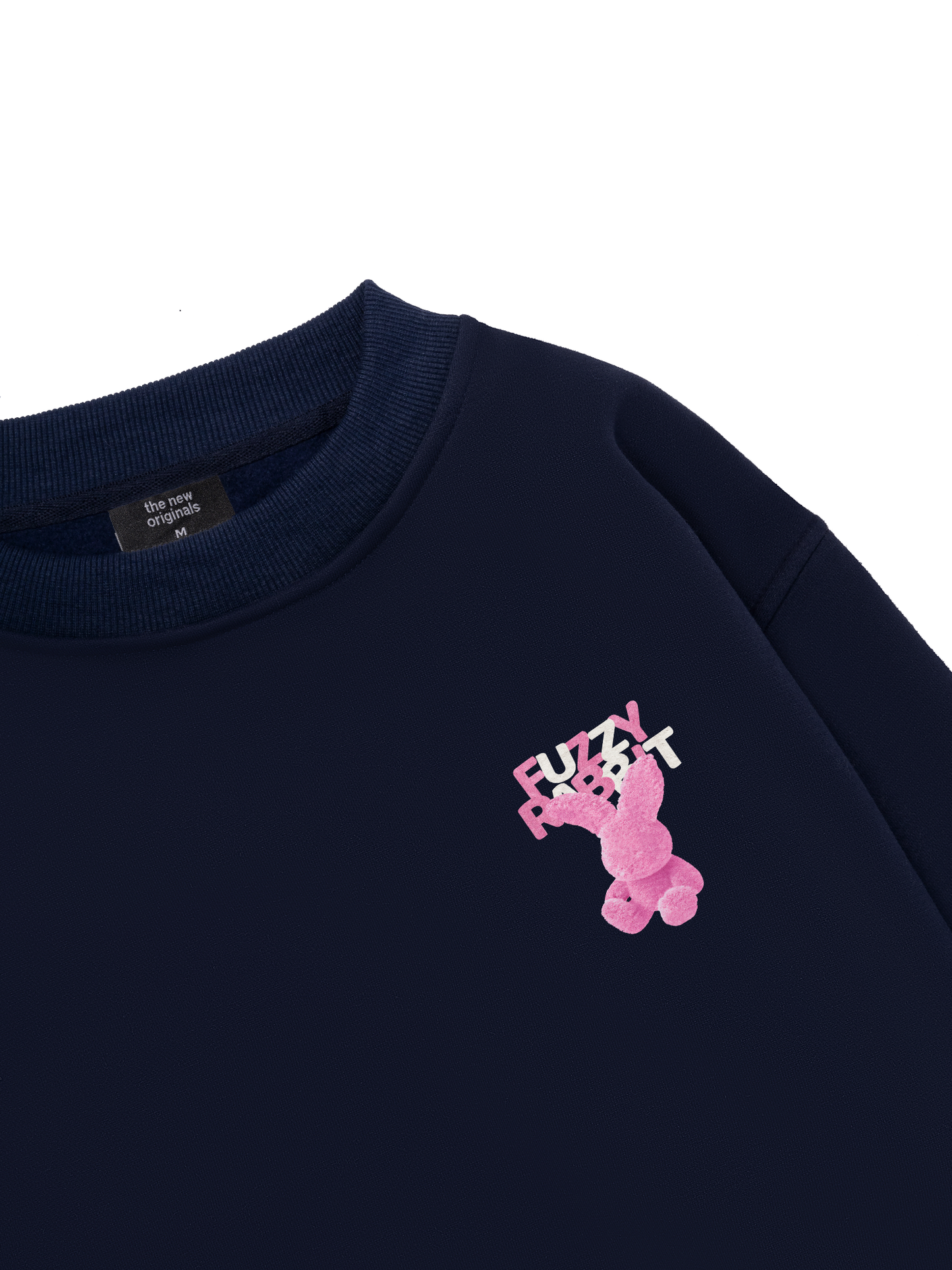 Pink Fuzzy Font Rabbit Sweater