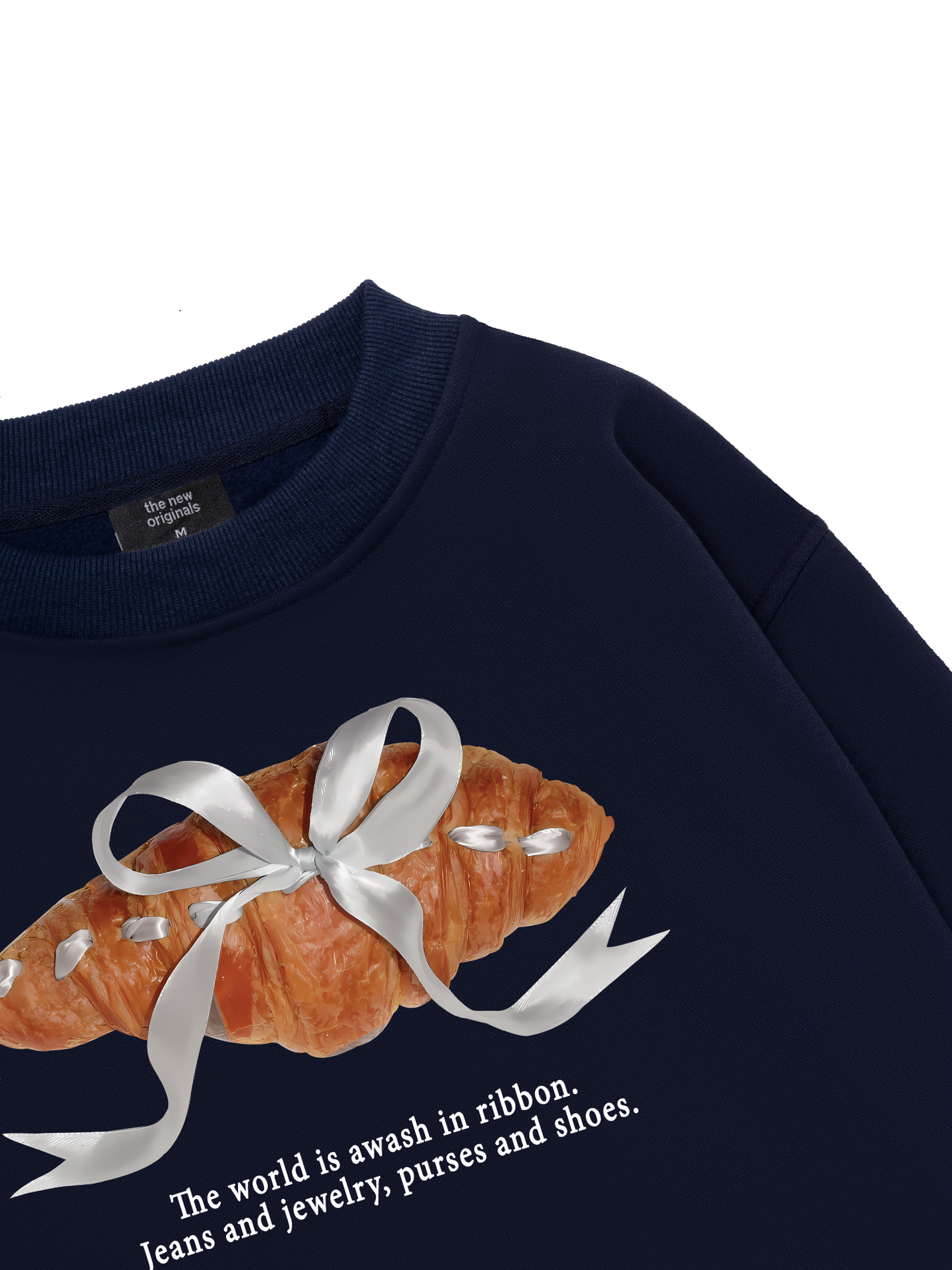Sweet Pastry Silver Bow  Sweater