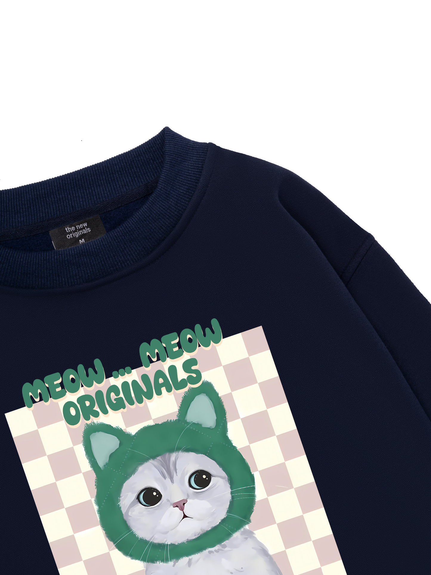 Animal Mood Meow Green Pink Sweater