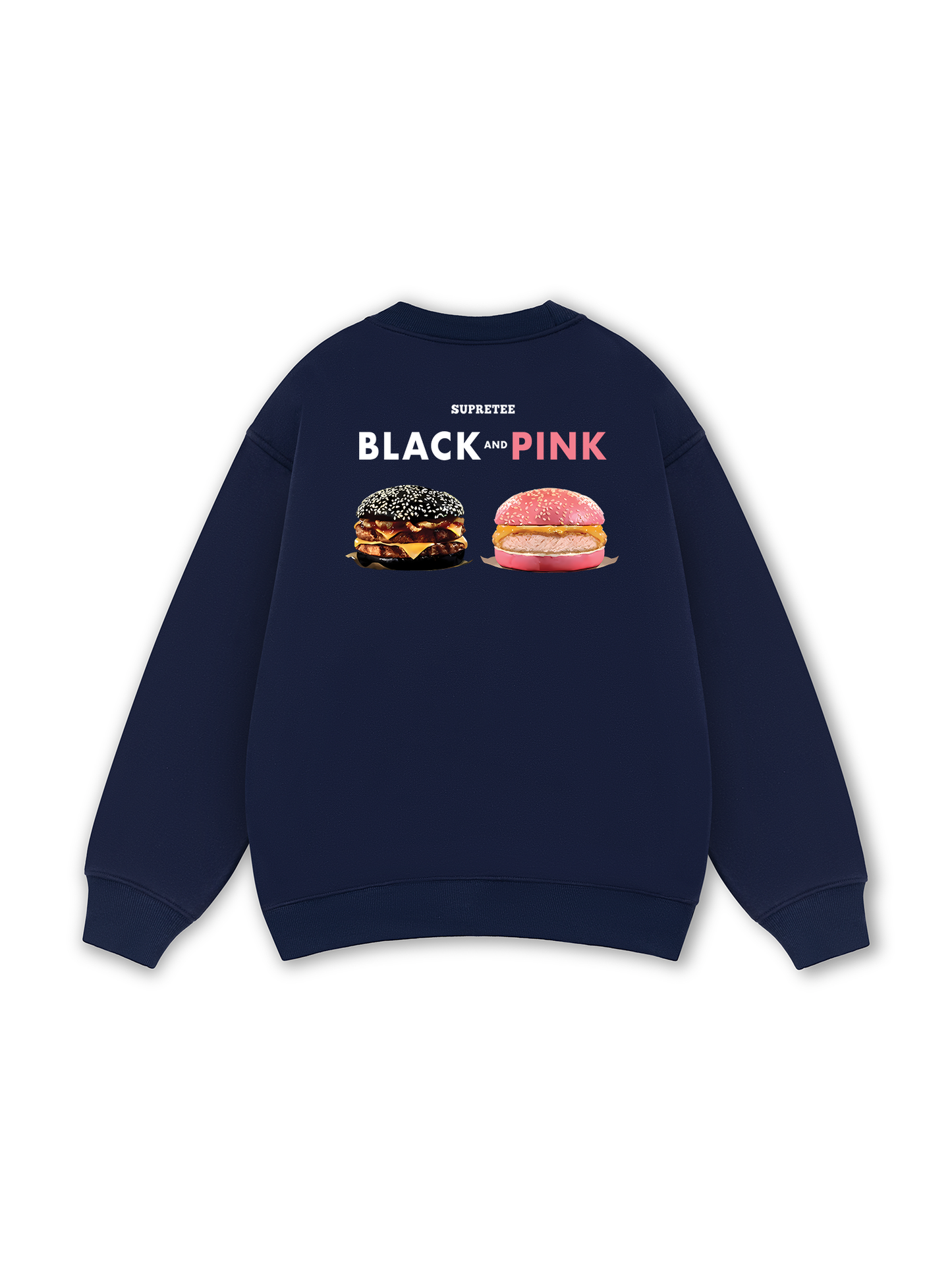 Sweet Pastry Black Pink Meow Meow Strawberry Sweater