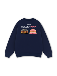 Sweet Pastry Black Pink Meow Meow Strawberry Sweater