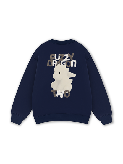 Fuzzy Font Dragon Sweater
