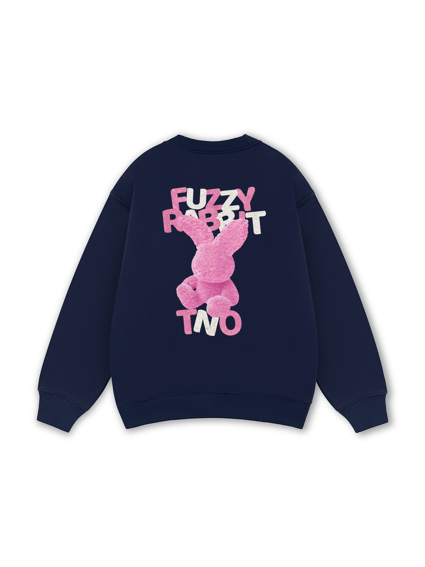 Pink Fuzzy Font Rabbit Sweater
