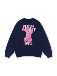 Pink Fuzzy Font Rabbit Sweater
