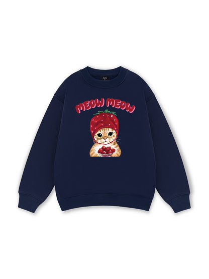 Meow Meow Strawberry Sweater