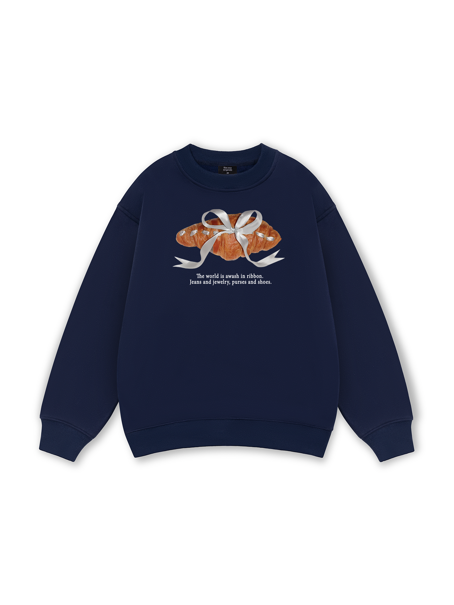 Sweet Pastry Silver Bow  Sweater