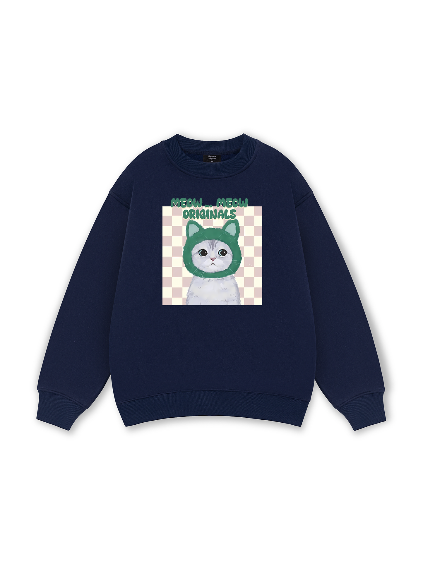 Animal Mood Meow Green Pink Sweater