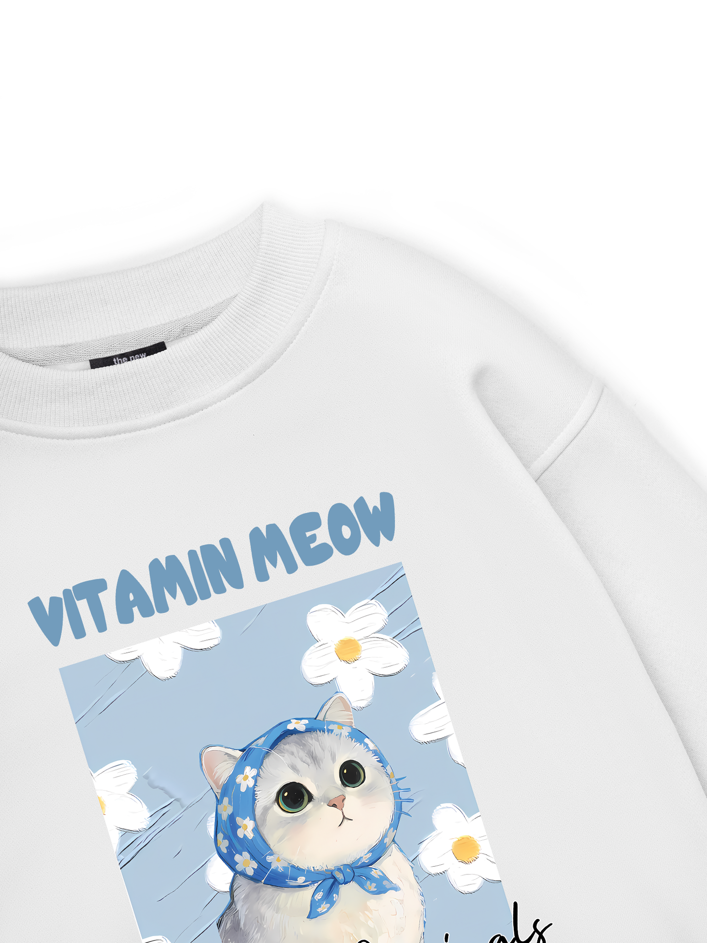 Flower With Meow Sweater