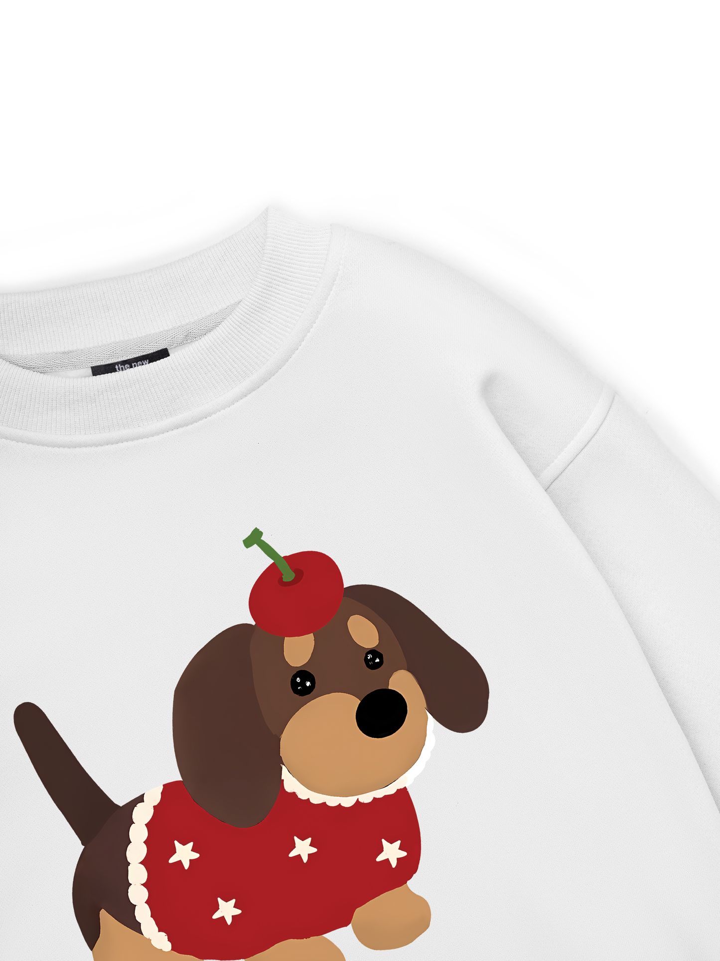 Animal Cute Puppy With Cherry Sweater