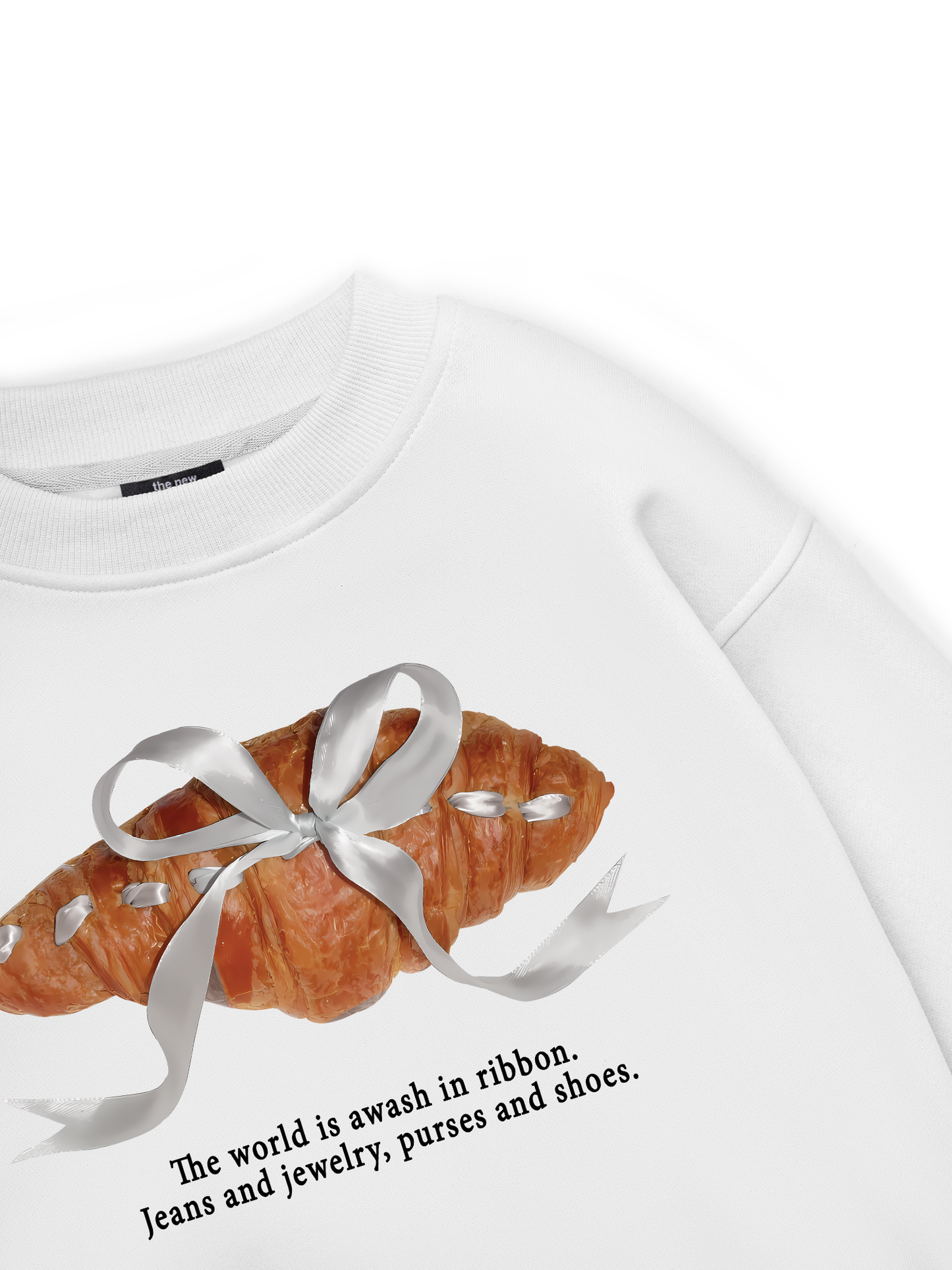 Sweet Pastry Silver Bow  Sweater