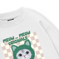Animal Mood Meow Green Pink Sweater