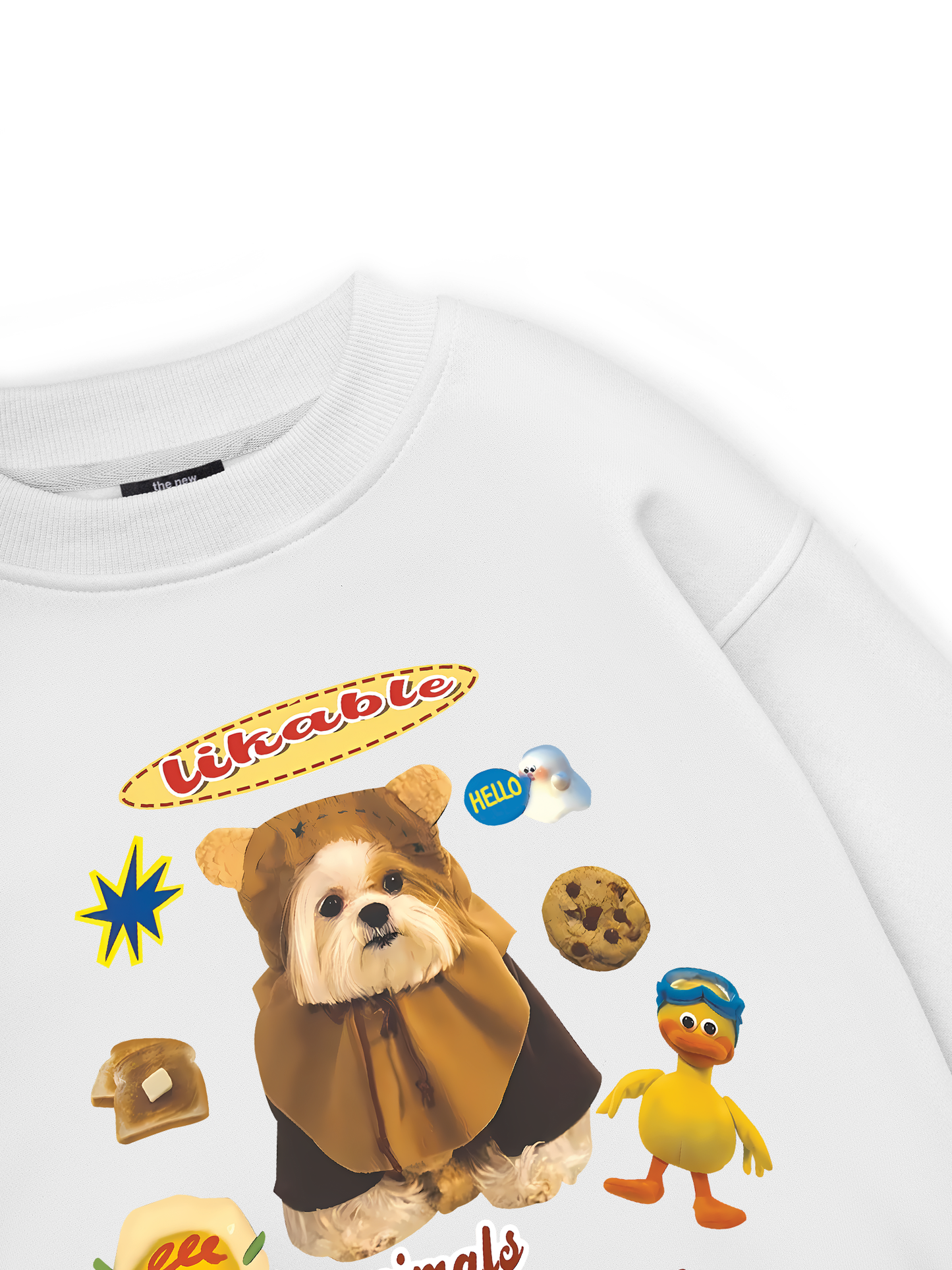 Sweet Pastry And Puppy Duck Sweater