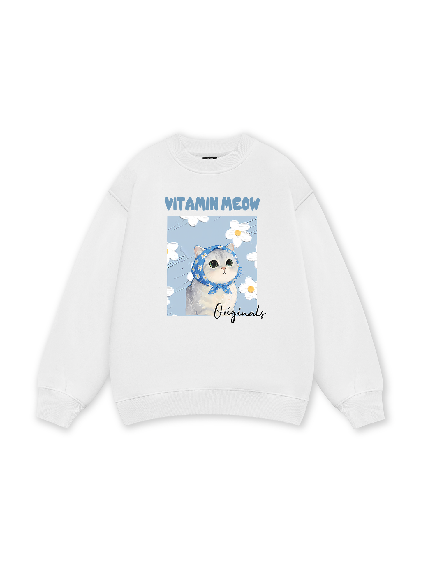 Flower With Meow Sweater