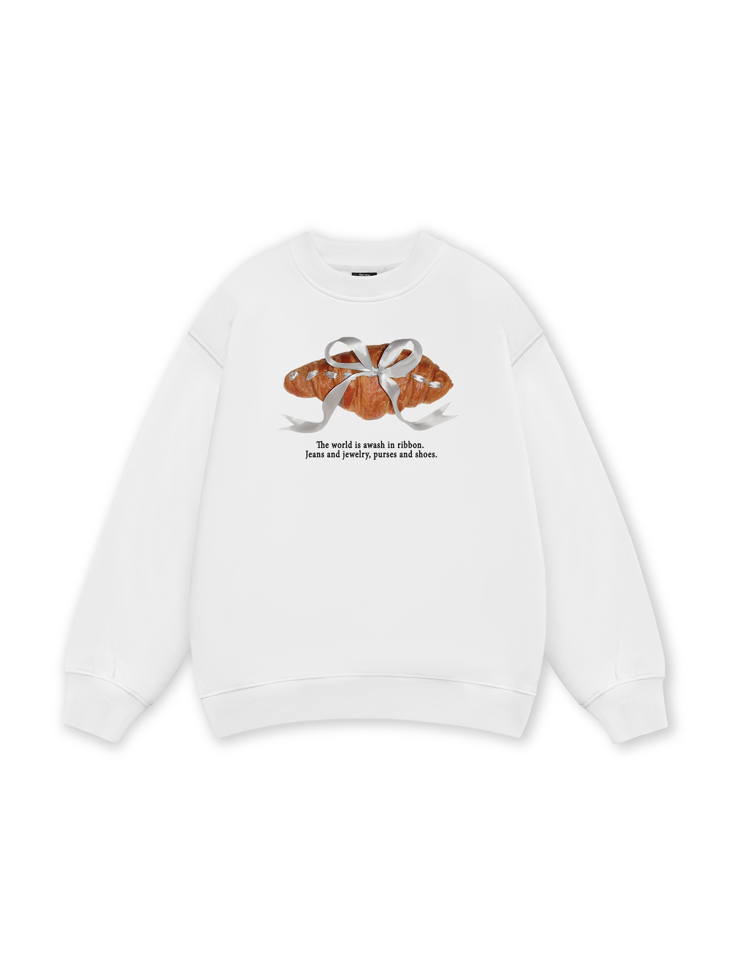 Sweet Pastry Silver Bow  Sweater