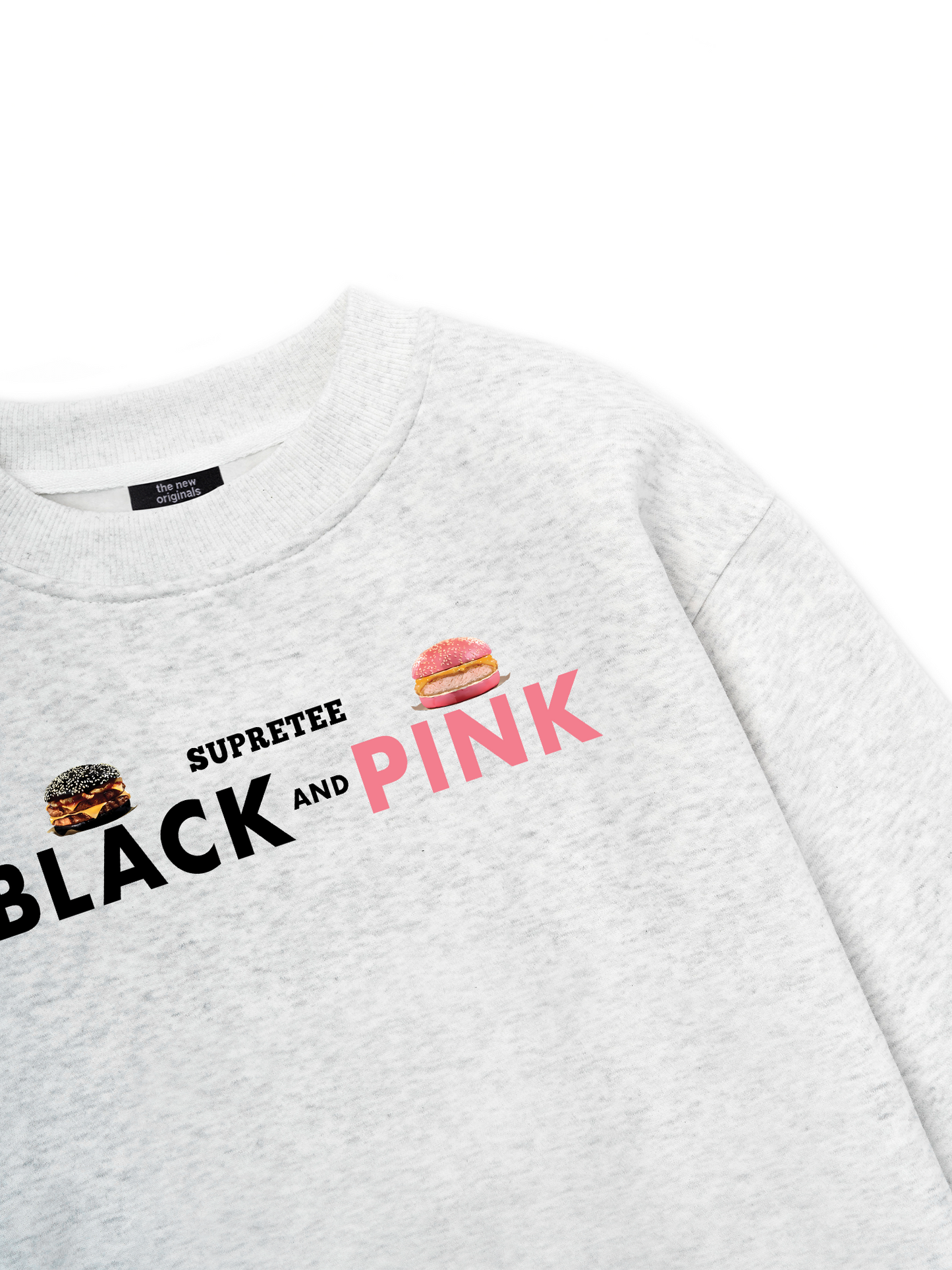 Sweet Pastry Black Pink Meow Meow Strawberry Sweater