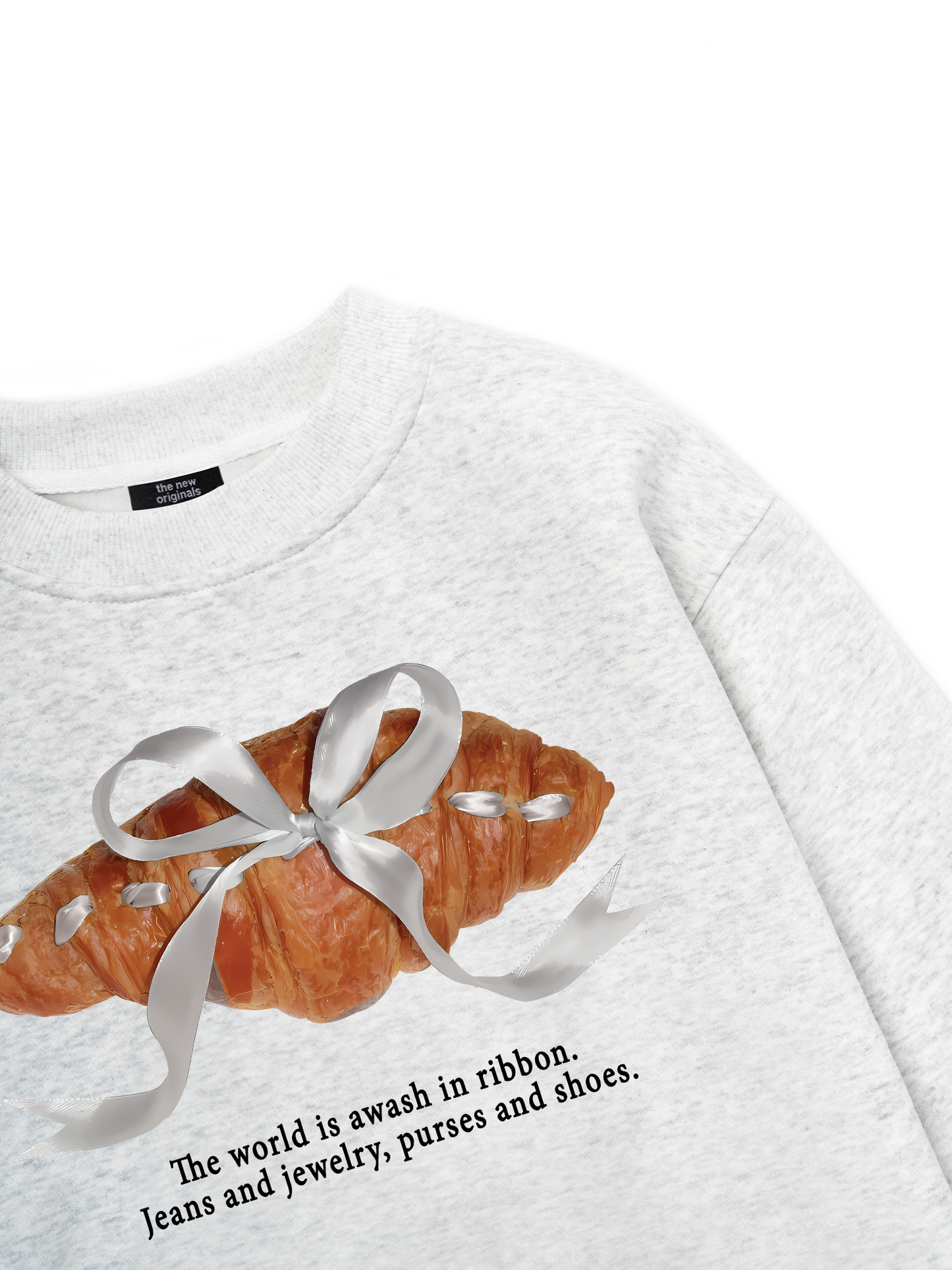 Sweet Pastry Silver Bow  Sweater