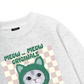 Animal Mood Meow Green Pink Sweater