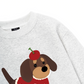 Animal Cute Puppy With Cherry Sweater