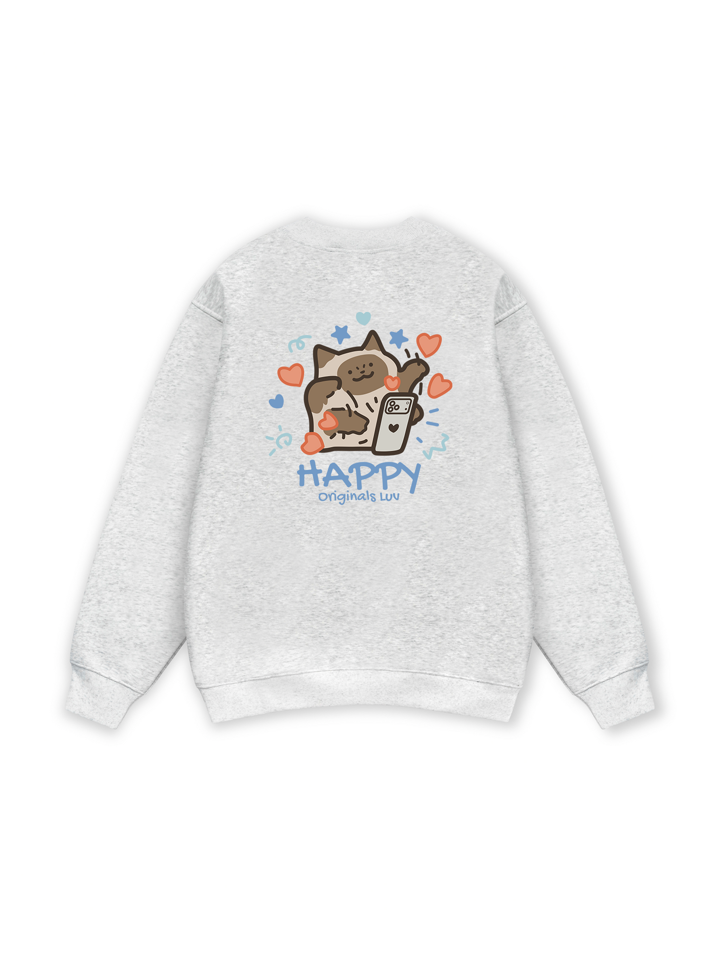 Happy Luv Cat Couple Sweater