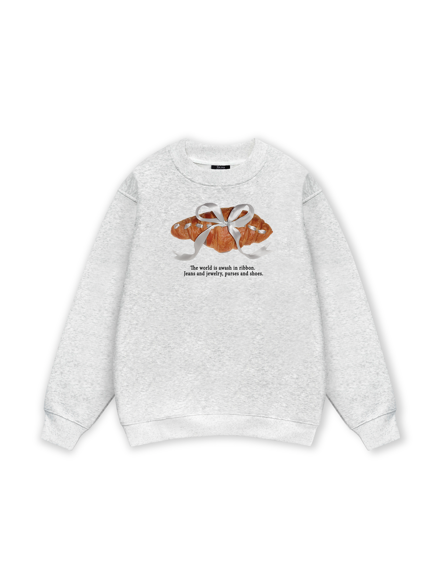 Sweet Pastry Silver Bow  Sweater
