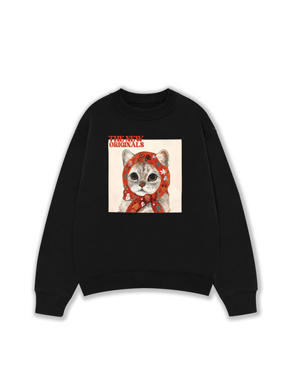 Áo Sweater Nỉ Hai Da Muse cat