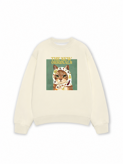 Áo Sweater Nỉ Hai Da Lady Cat