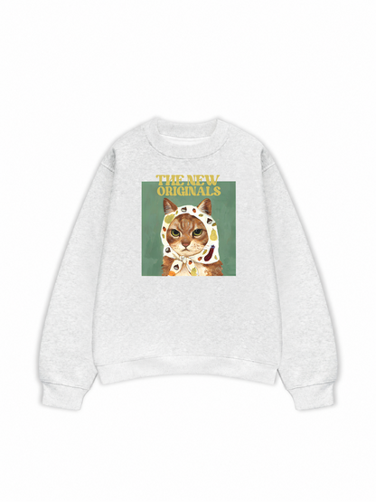 Áo Sweater Nỉ Hai Da Lady Cat