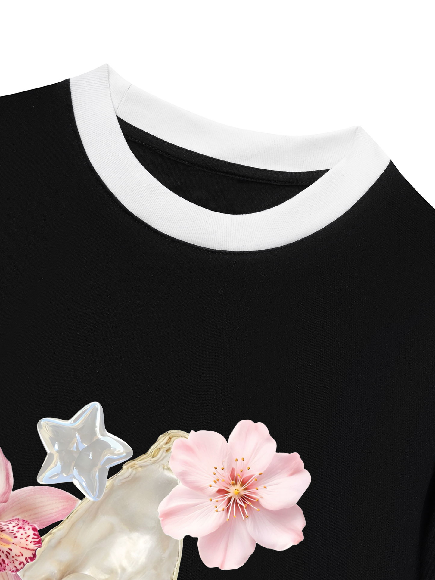 Áo Thun Ringer Relaxed Fit Pearl Bloom