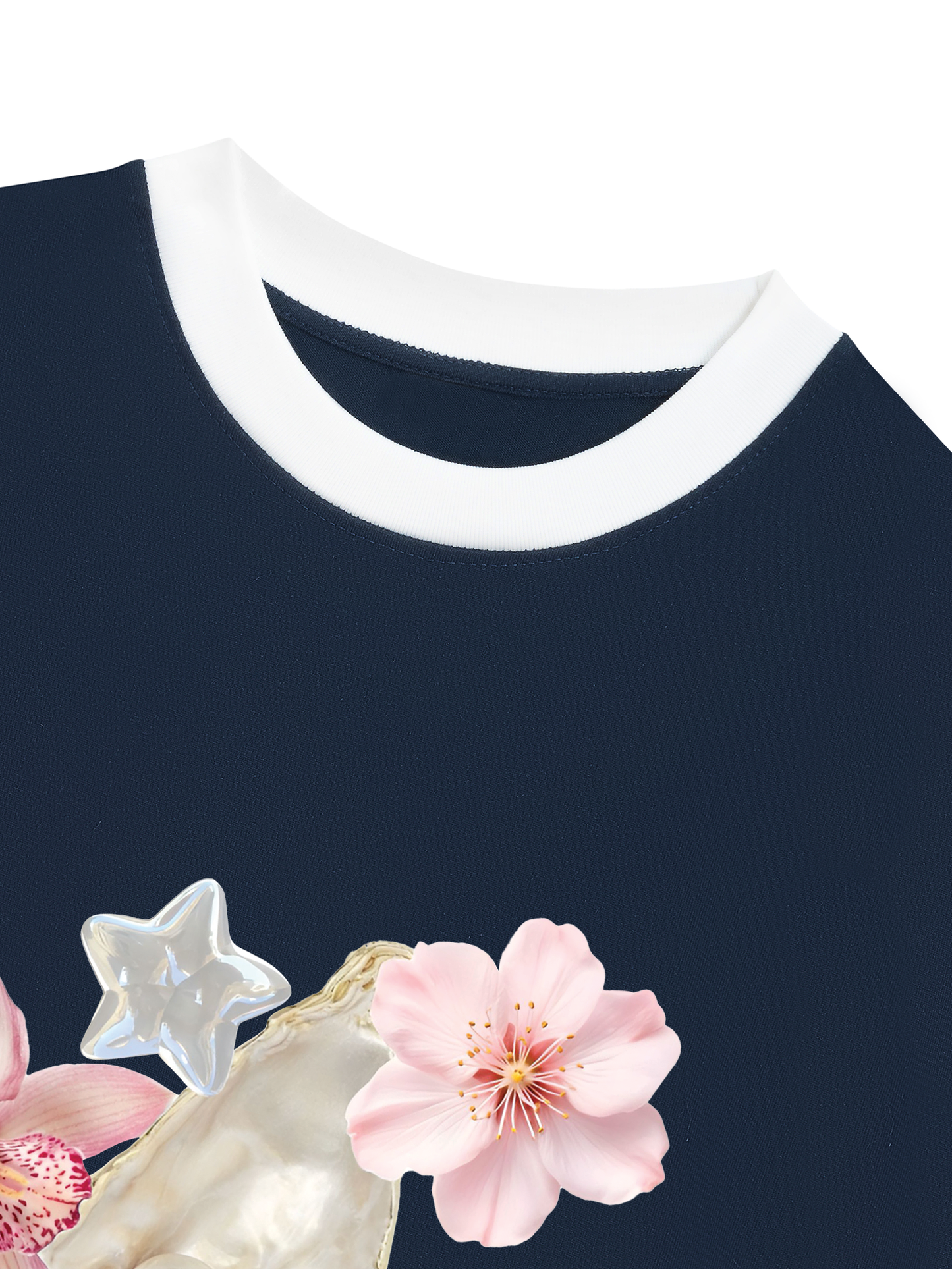 Áo Thun Ringer Relaxed Fit Pearl Bloom