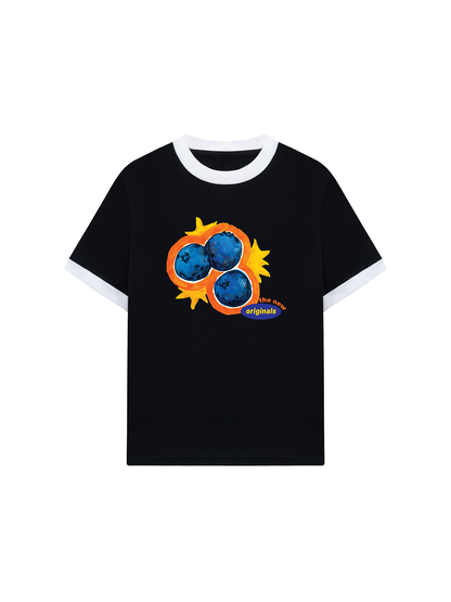 Áo Thun Ringer Relaxed Fit Blueberries