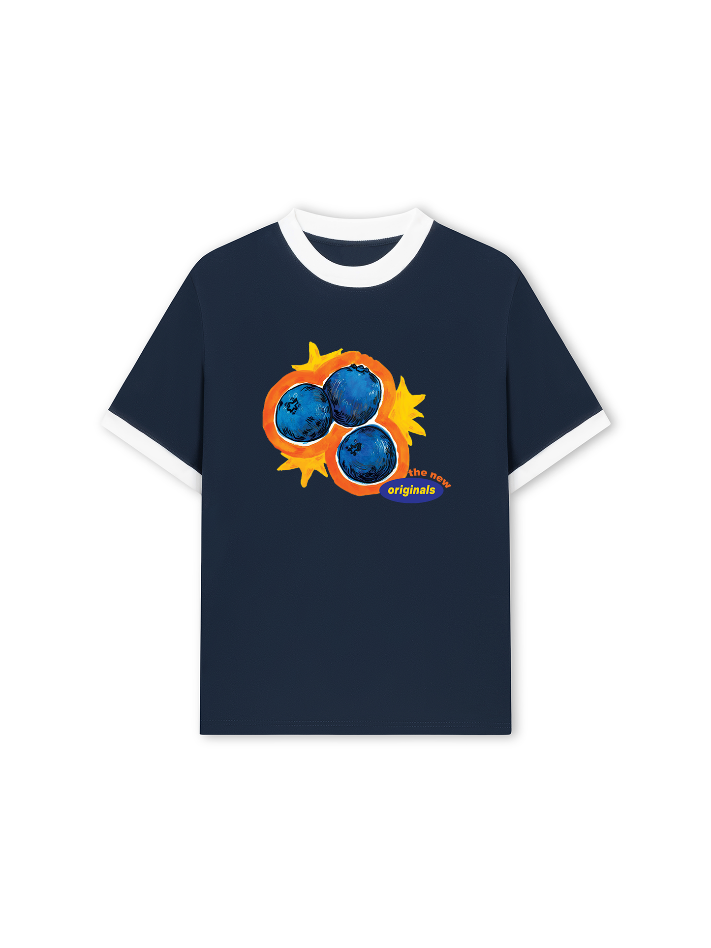Áo Thun Ringer Relaxed Fit Blueberries