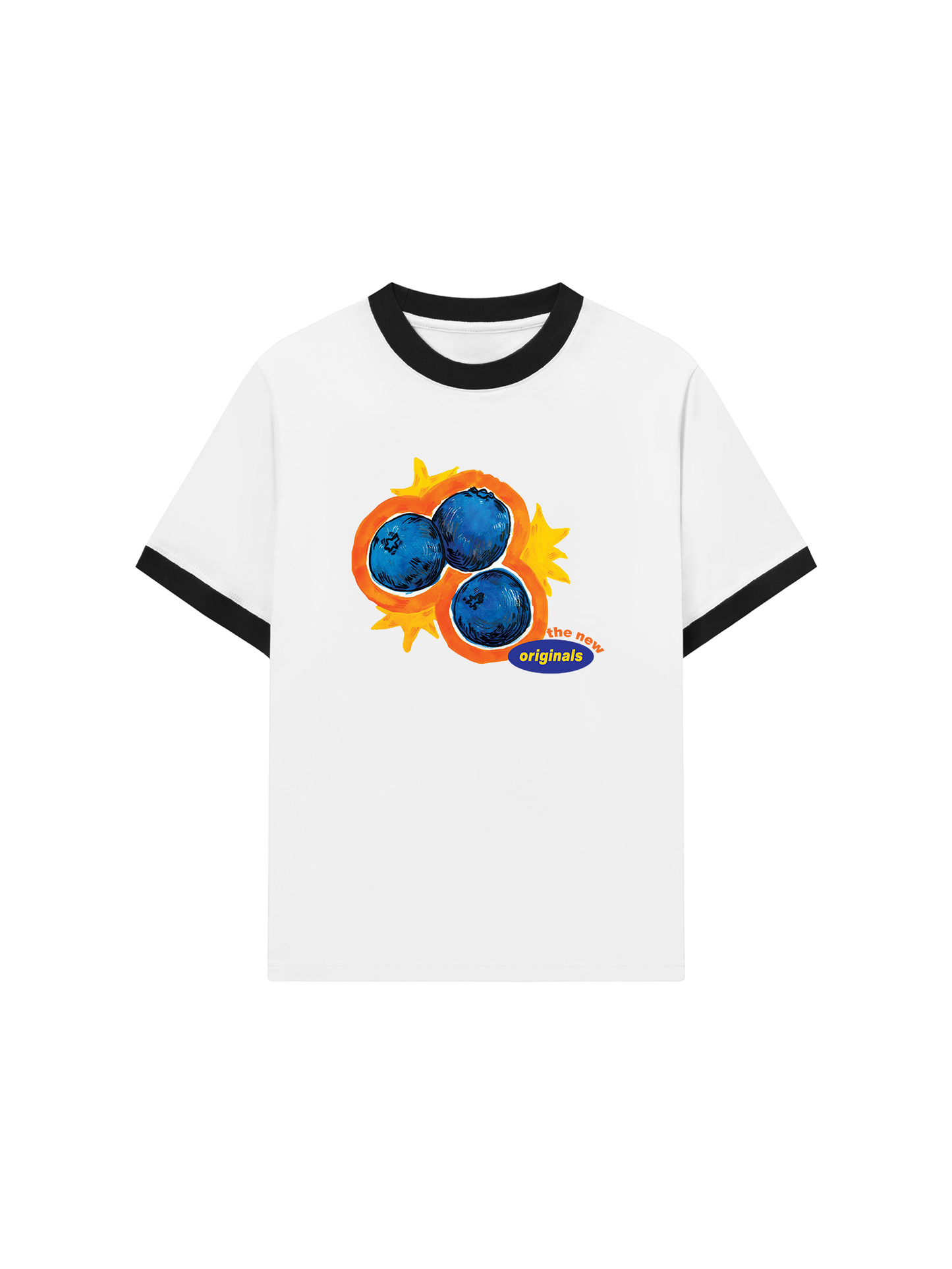Áo Thun Ringer Relaxed Fit Blueberries