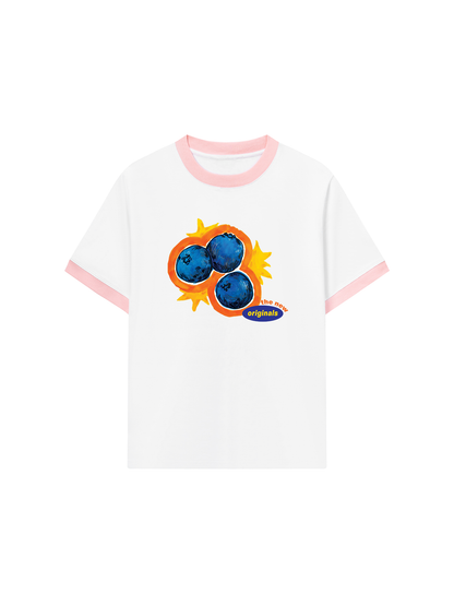 Áo Thun Ringer Relaxed Fit Blueberries