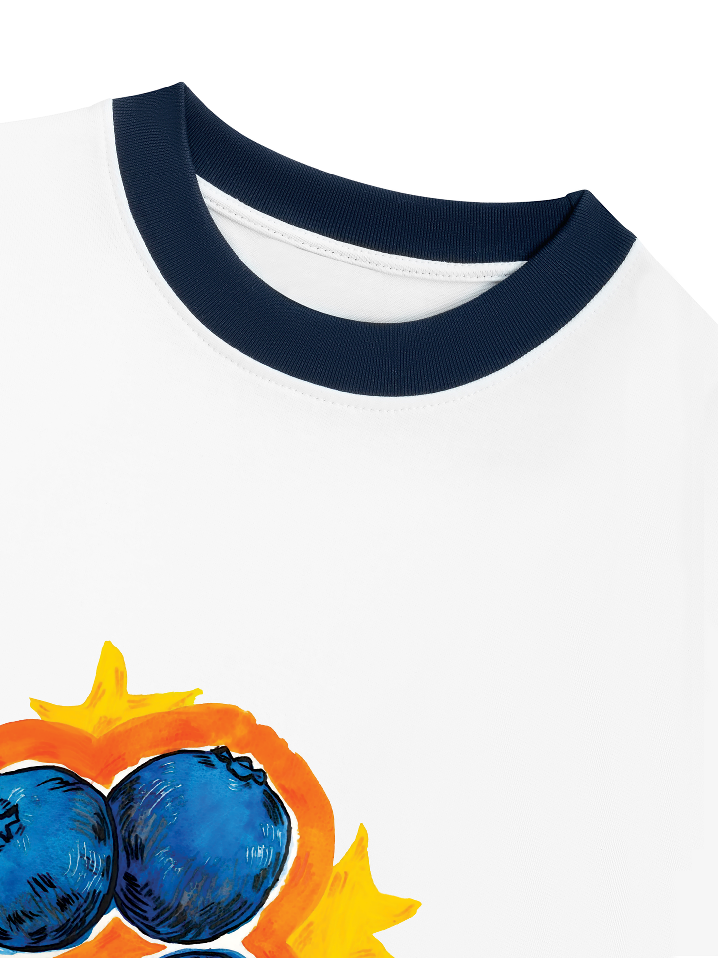 Áo Thun Ringer Relaxed Fit Blueberries