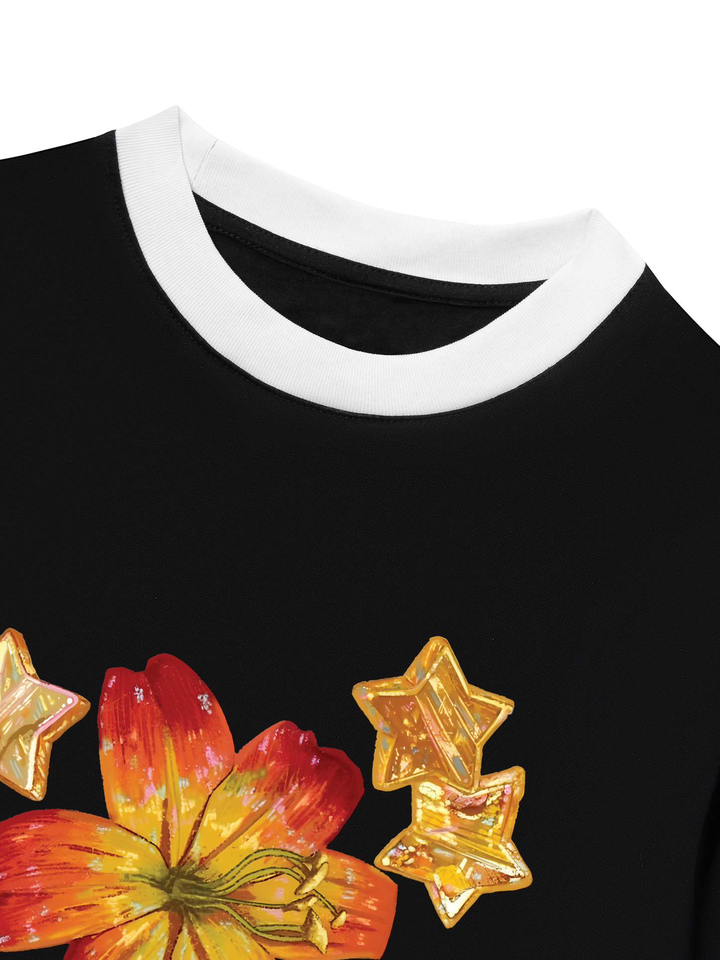 Áo Thun Ringer Relaxed Fit Blooming in the Stars