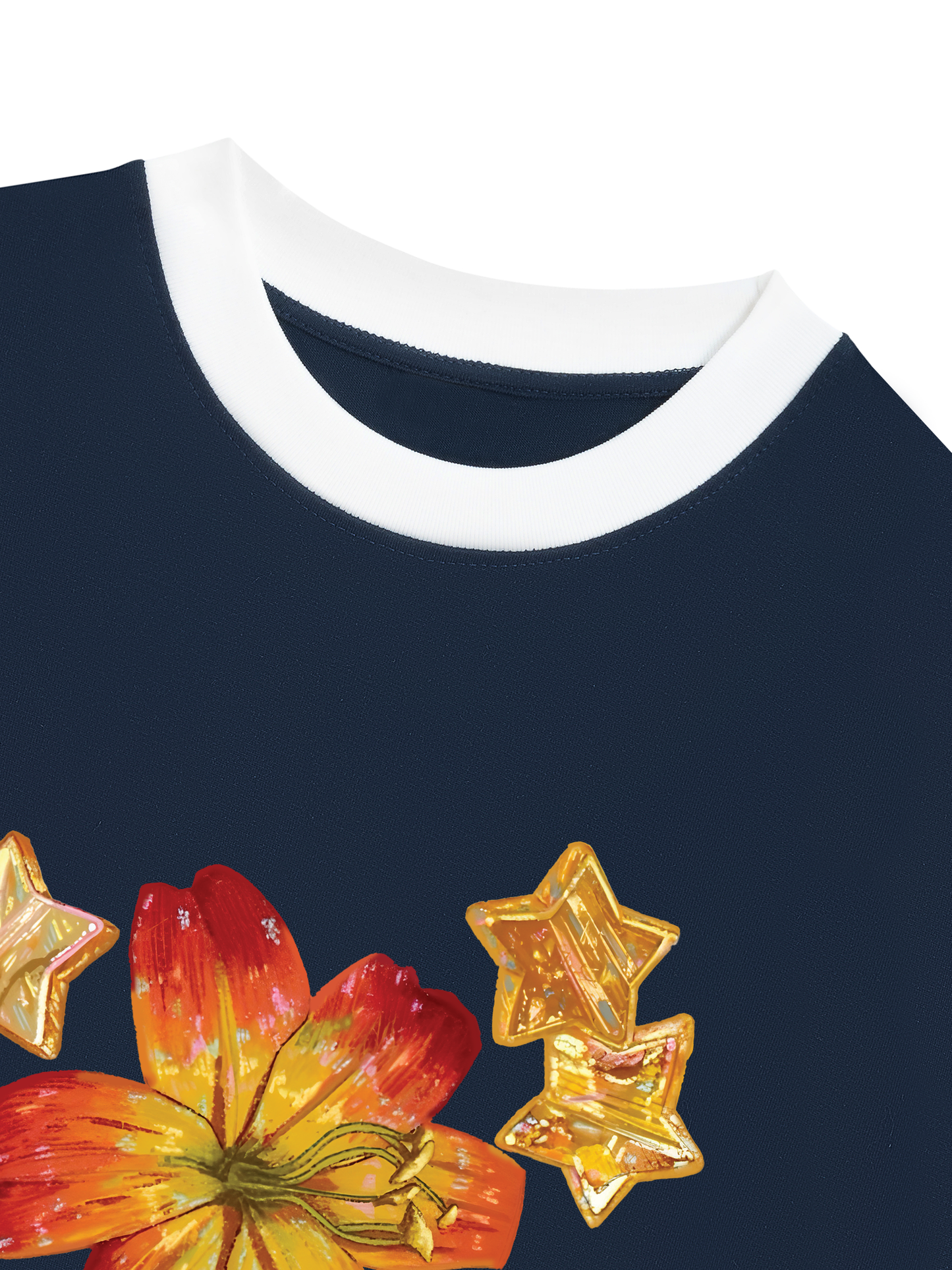 Áo Thun Ringer Relaxed Fit Blooming in the Stars