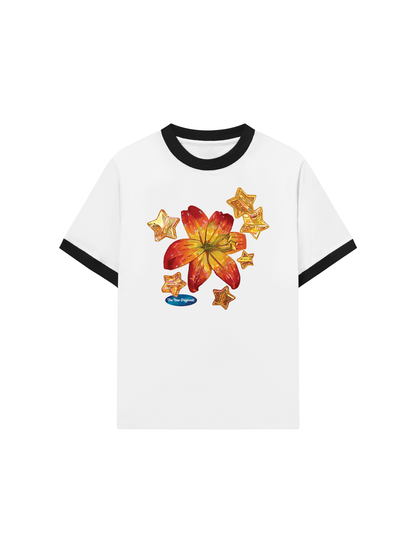 Áo Thun Ringer Relaxed Fit Blooming in the Stars