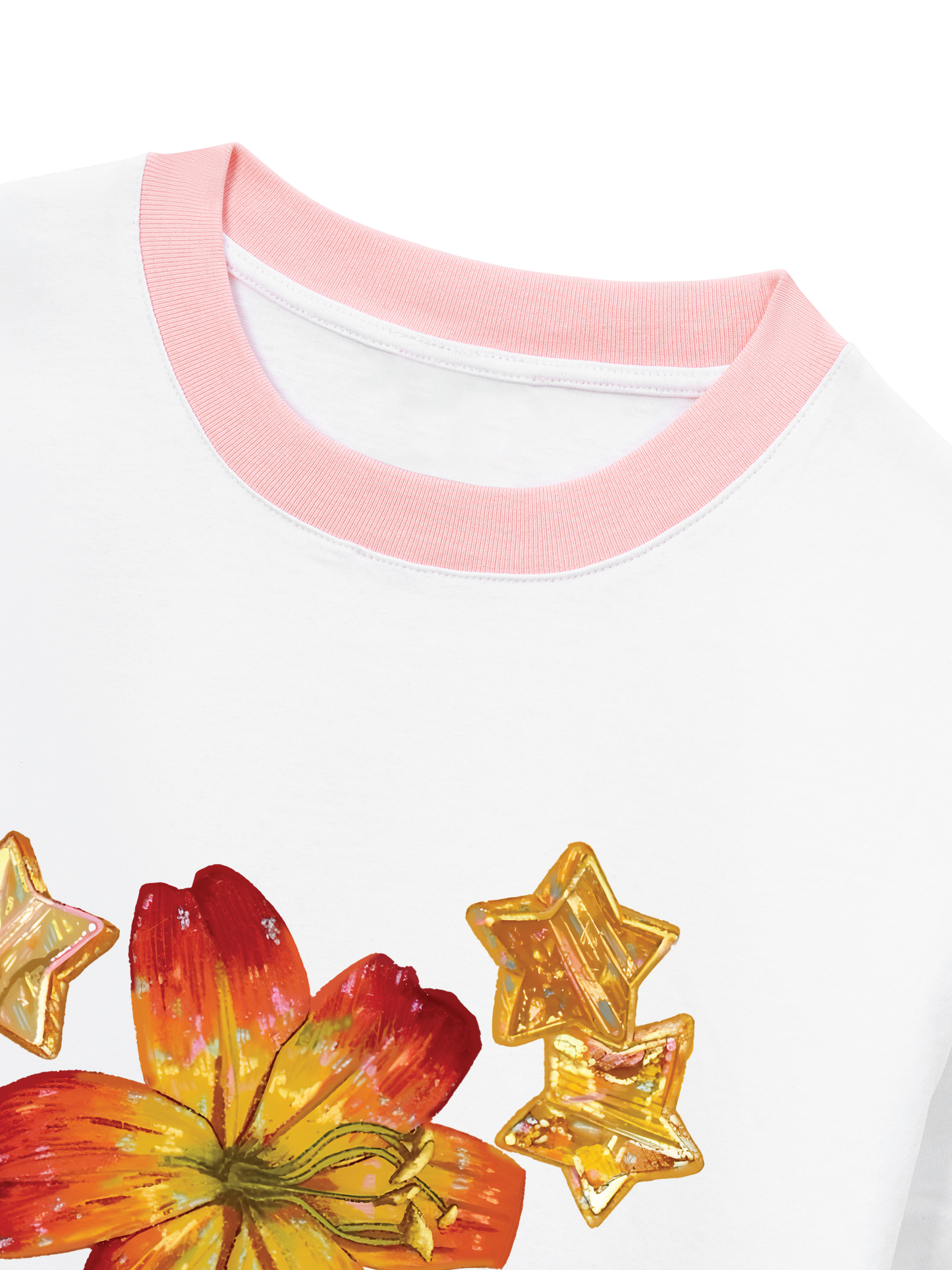 Áo Thun Ringer Relaxed Fit Blooming in the Stars