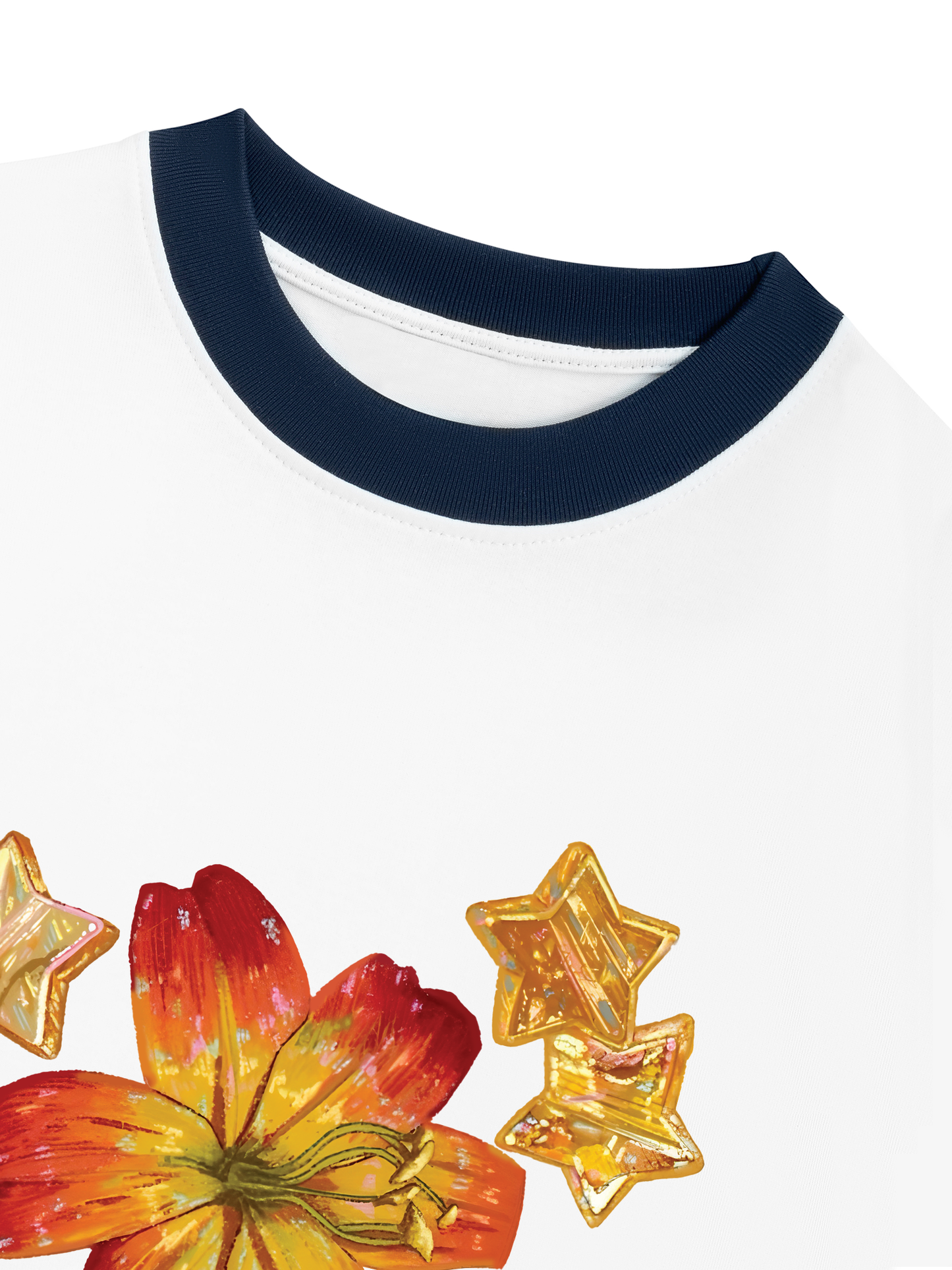 Áo Thun Ringer Relaxed Fit Blooming in the Stars