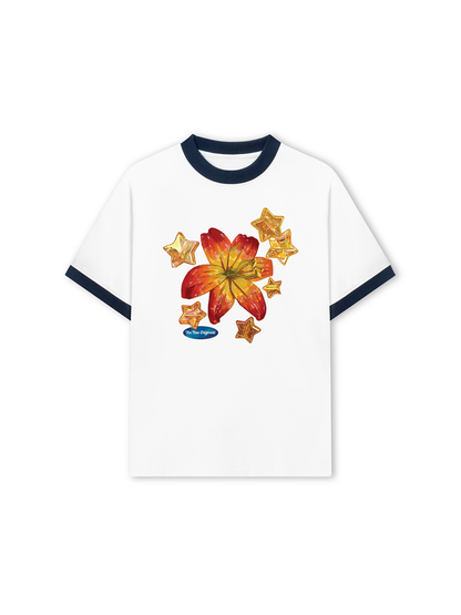 Áo Thun Ringer Relaxed Fit Blooming in the Stars