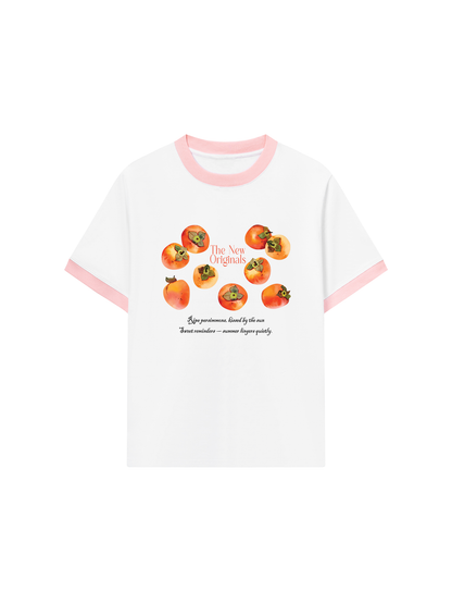 Áo Thun Ringer Relaxed Fit Ripe Persimmons