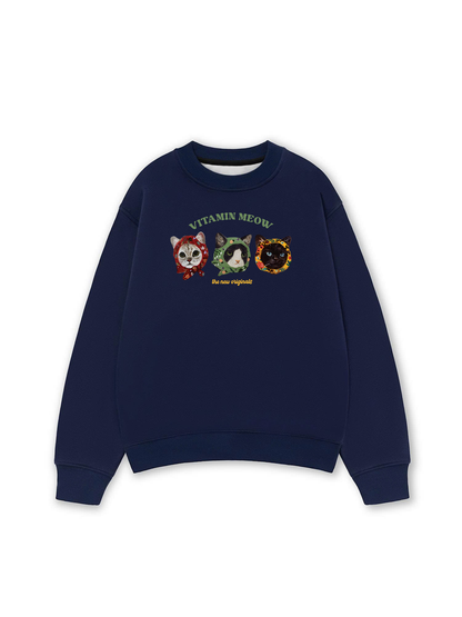 Áo Sweater Nỉ Hai Da Vitamin Meow