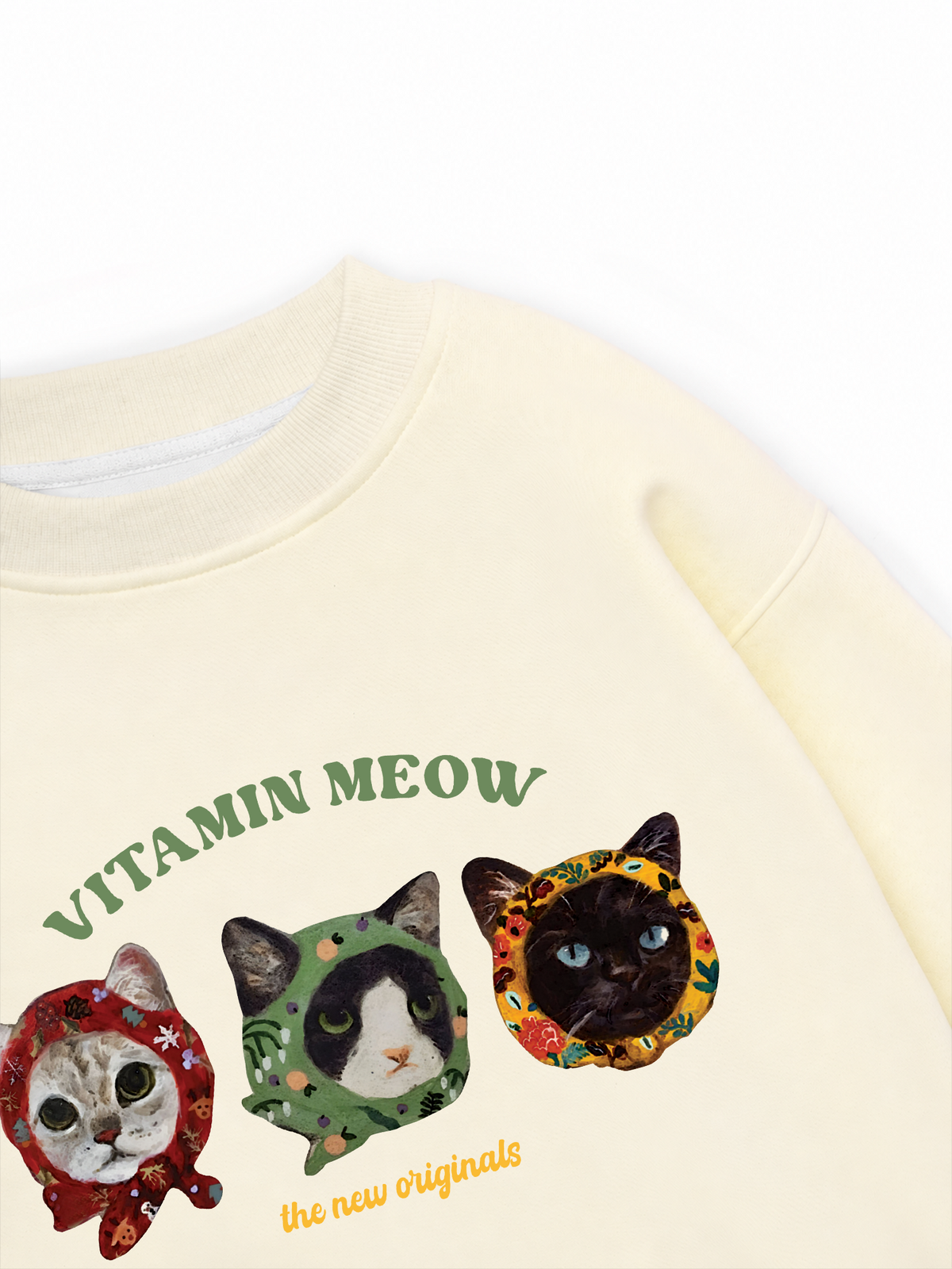 Áo Sweater Nỉ Hai Da Vitamin Meow